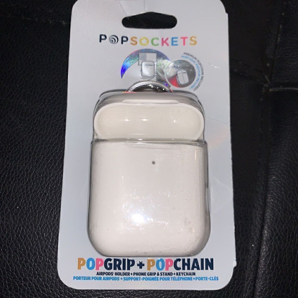 Popsockets Popgrip + Popchain Airpods Holder New/Sealed With Key Ring. New.
